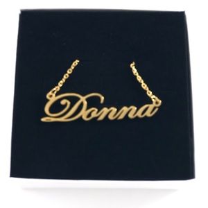 14K Gold Plated Name Necklace - Donna